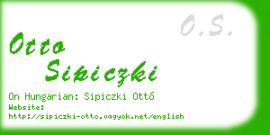 otto sipiczki business card